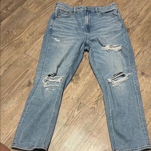 American Eagle Outfitters Medium Blue Ripped Boyfriend Jeans